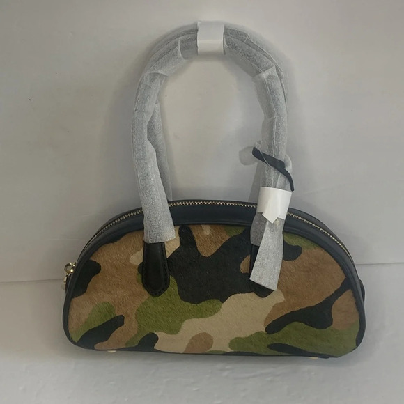 Michael Kors Camo LULU Satchel Handbag Small Handle New - Picture 5 of 13
